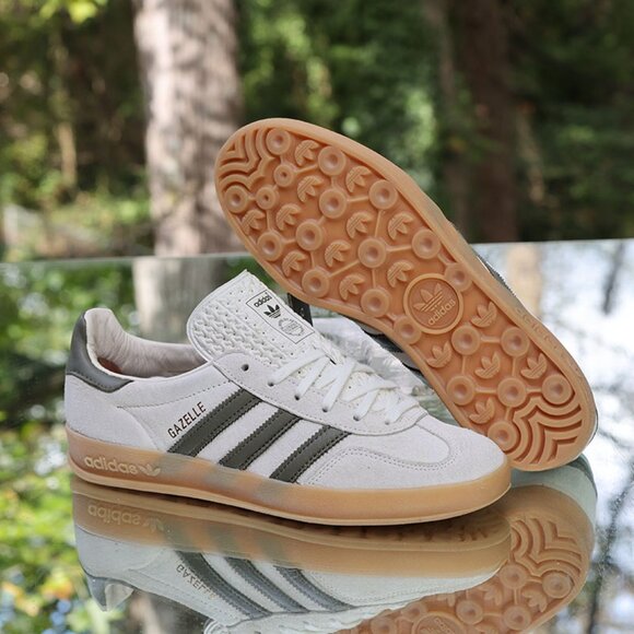 Adidas Gazelle Indoor White Olive Strata - Picture 3 of 15
